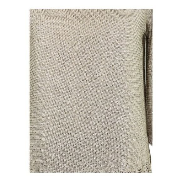 Anthropologie Sioni Studio Sequined Sweater Layered Bell Pleated Sleeves Size S - Picture 7 of 11